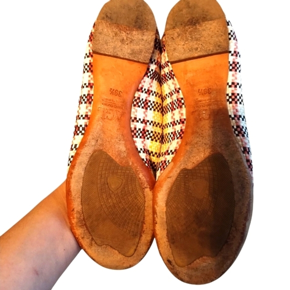 AGL Monika Woven Ballet Flats Attilio Giusti Leombruni Shoes Plaid - Picture 2 of 6